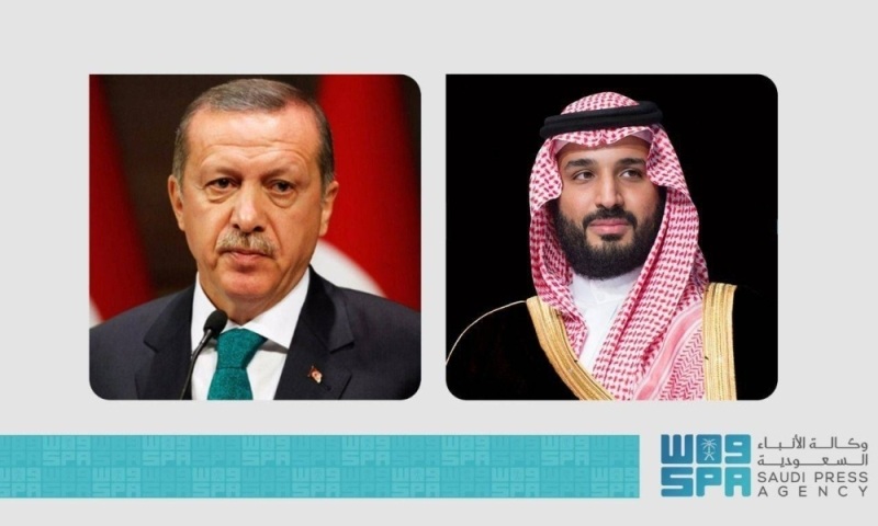 ولي العهد السعودي يجري اتصالا هاتفيا بـ أردوغان بمناسبة إعادة انتخابه لفترة رئاسية جديدة