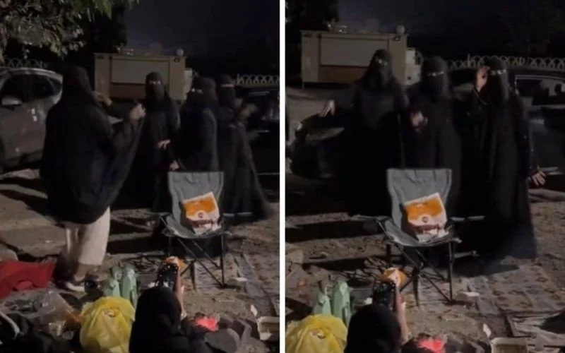 تسريب فيديو رقص لفتيات منقبات في الصحراء بطريقة جريئة يهز السعودية!.. شاهد