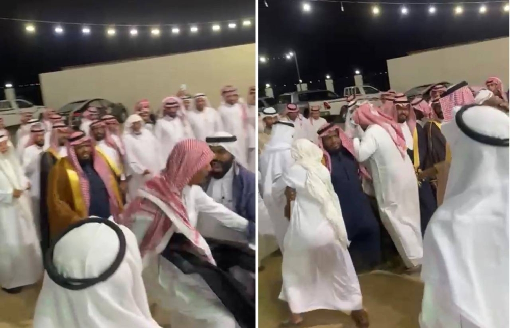 مواطن سعودي يعتدي على مسن ويصفعه على وجهه أمام عدد من الأشخاص في ظروف غامضة! (فيديو )